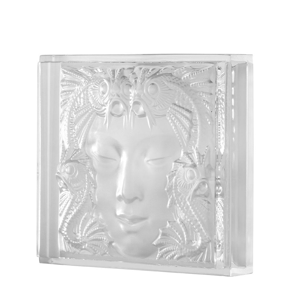 René Lalique Révélation Masque de Femme pannello cristallo