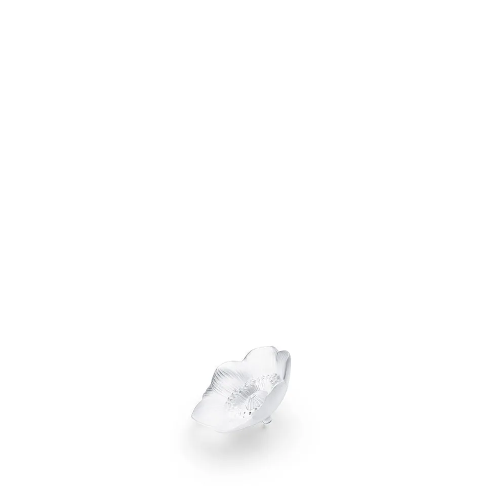 Lalique Anemone Scultura Piccola Cristallo Taglia S