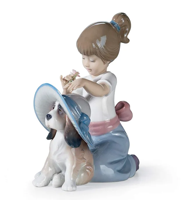 Lladró Sculture Un Tocco D'Eleganza figurina porcellana bimba