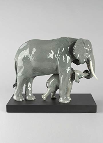 Lladró Alta Porcellana Indicando la Via scultura elefanti