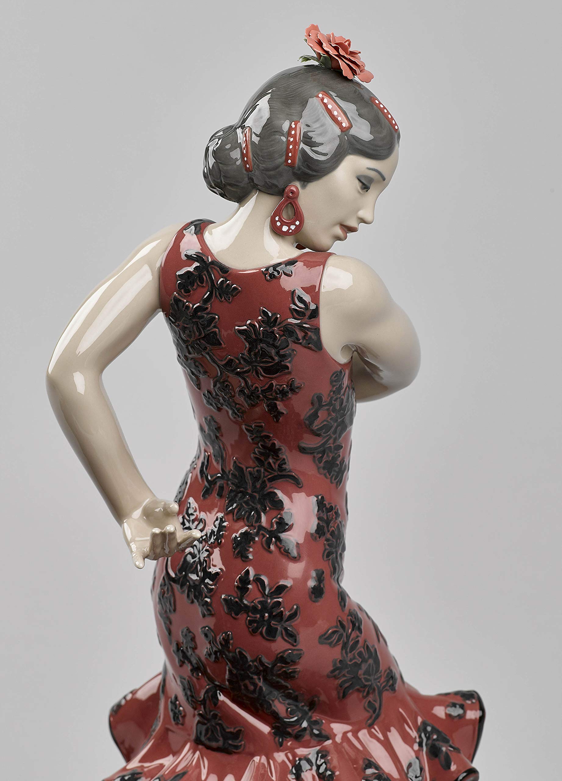 Lladró Flamenco scultura donna porcellana rossa