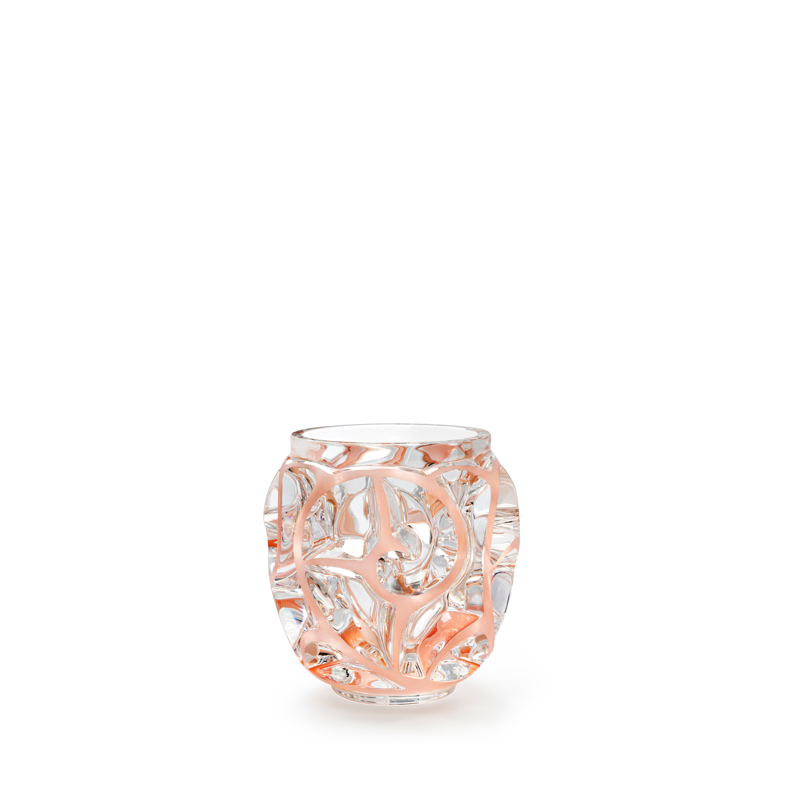 René Lalique Tourbillons vaso piccolo corallo taglia S