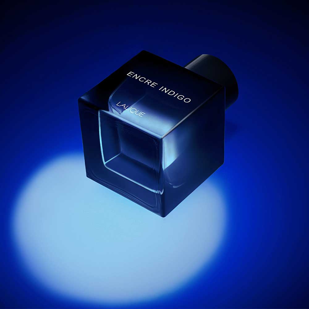 René Lalique Encre Indigo profumo uomo 50 ml legnoso