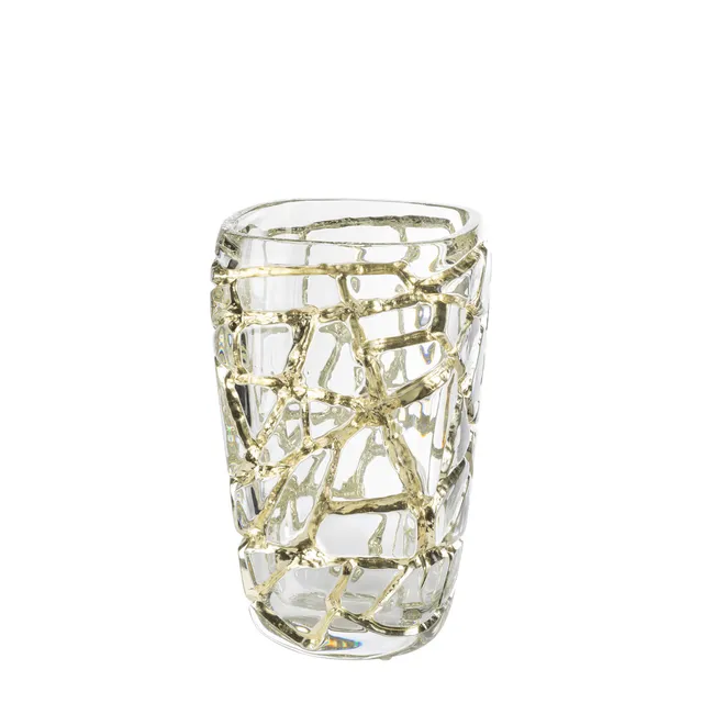 Lalique Magnitude vaso in cristallo oro bianco L