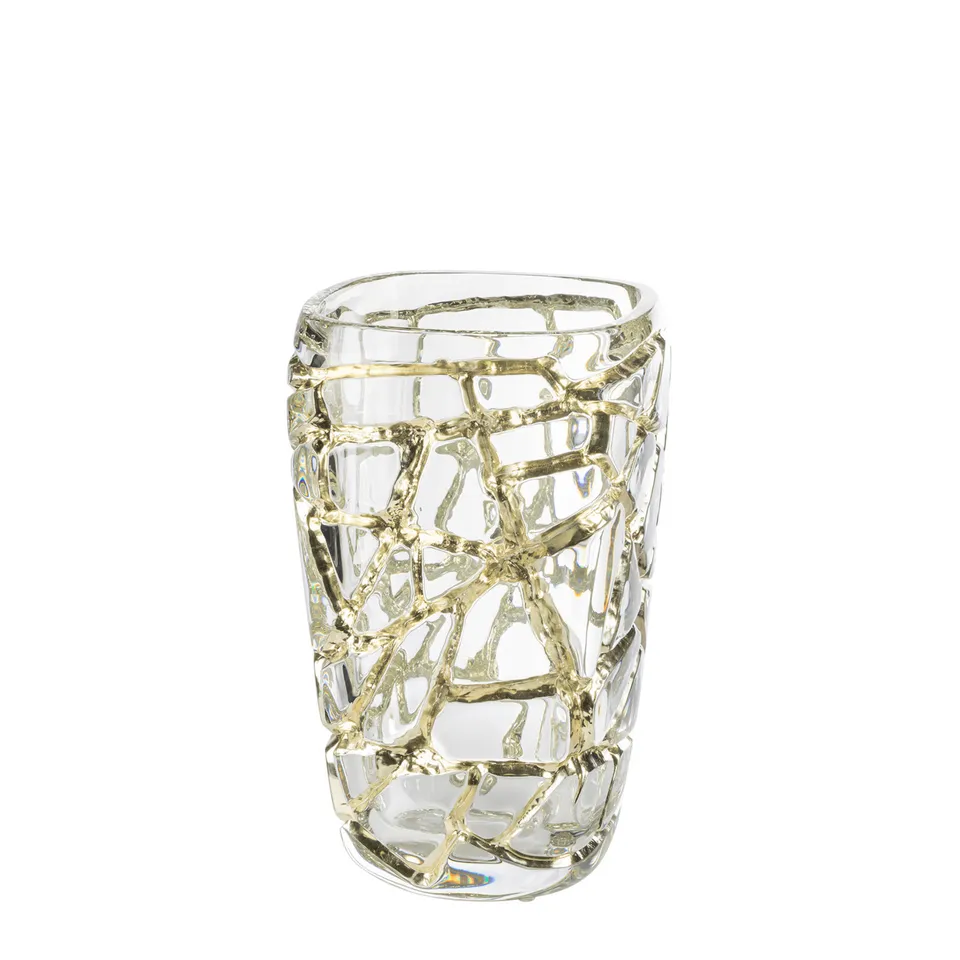 Lalique Magnitude vaso in cristallo oro bianco L