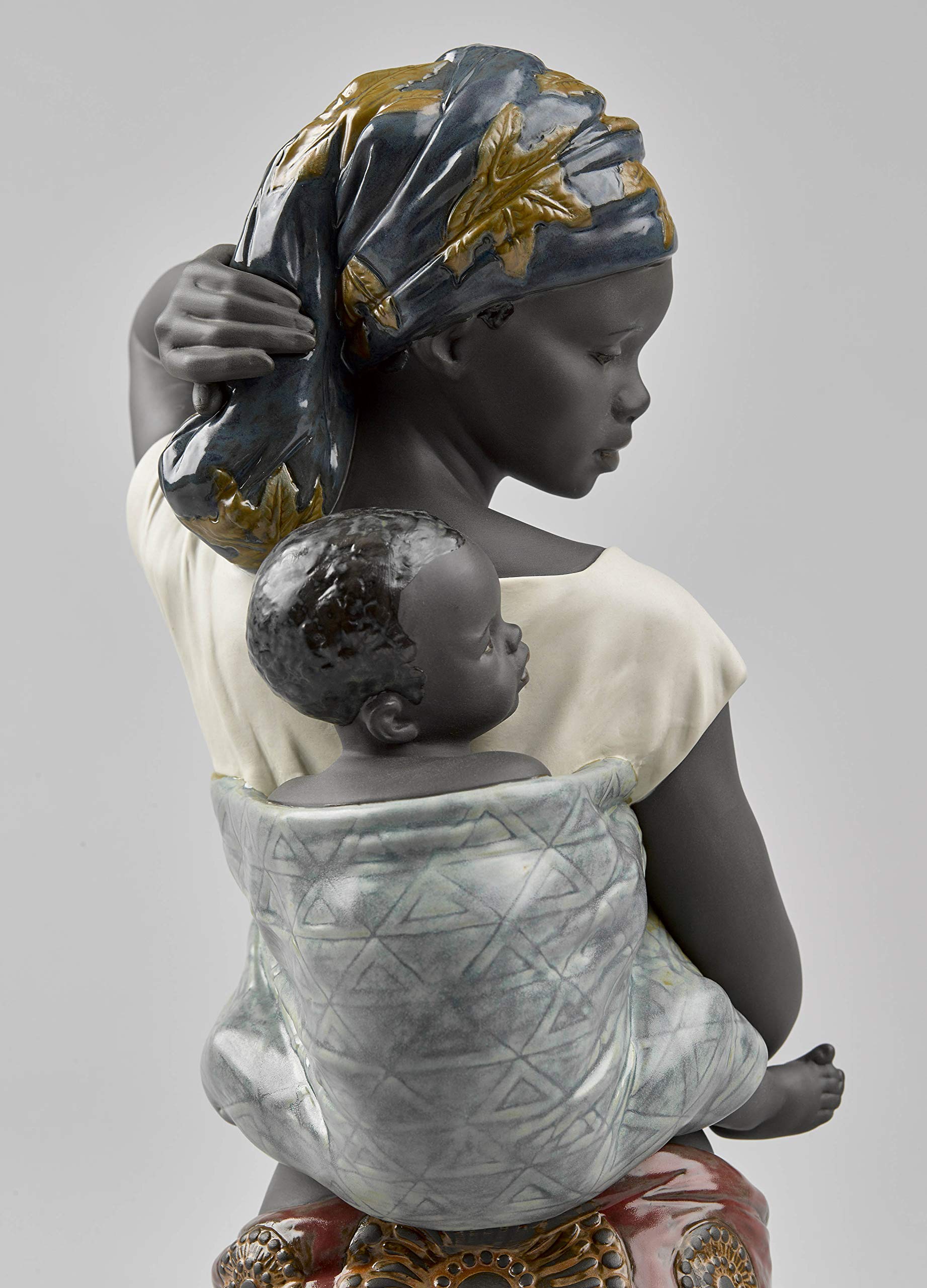 Lladró Sculture Sapore Africano figurina madre porcellana
