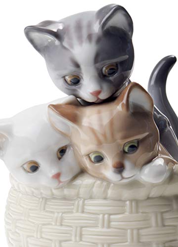 Lladró Sculture Gattini Curiosi figurina porcellana lucida