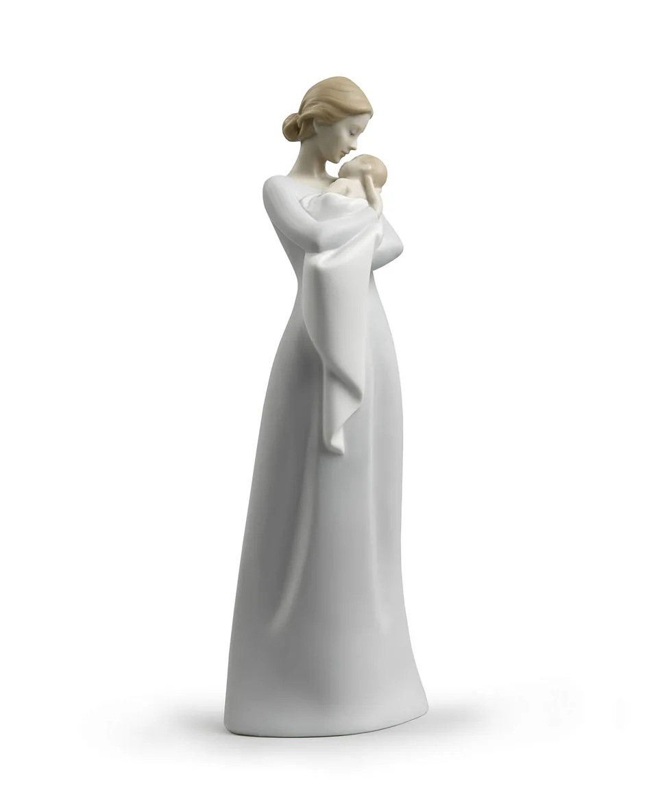 Lladró Sculture Abbraccio Materno figurina madre porcellana