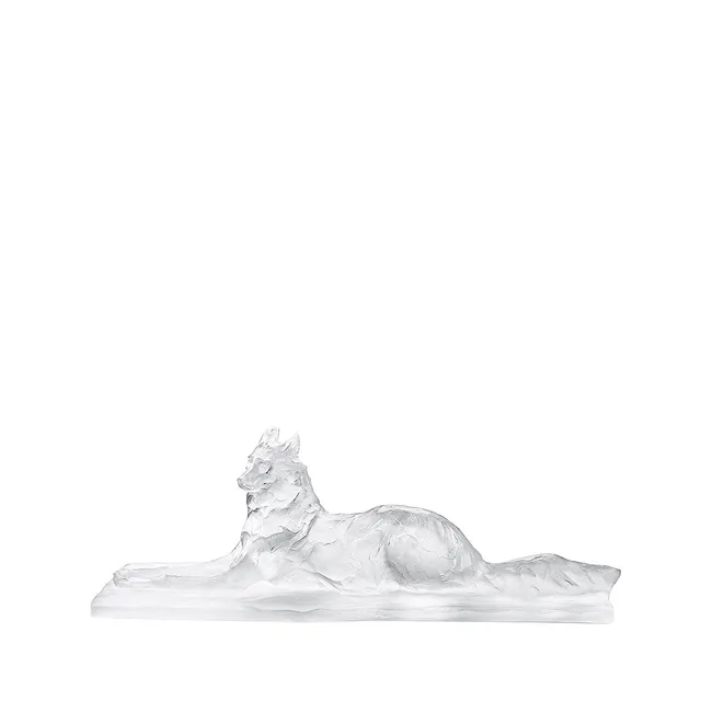 Lalique Bugatti Lupo Egiziano Sdraiato Scultura Cristallo 2014