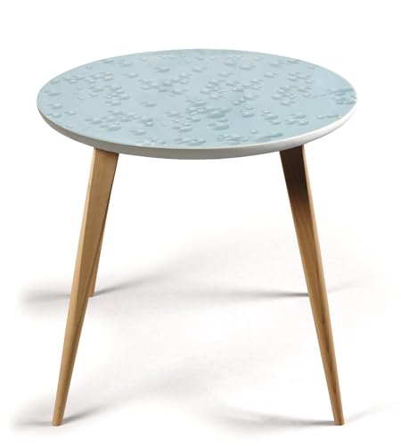 Lladró Momenti tavolino porcellana cristallo rovere blu