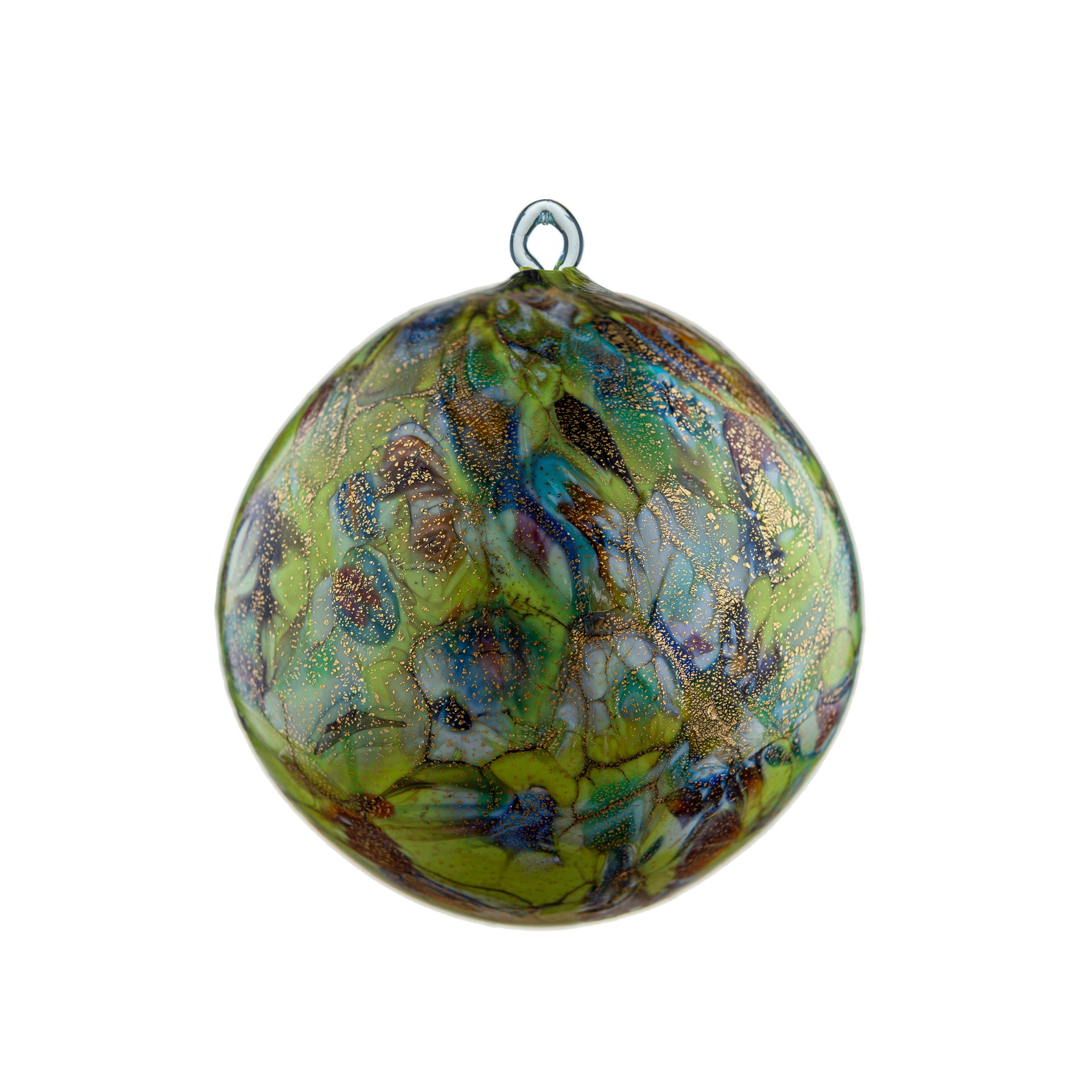 Vaporetto Christmas pallina Natale vetro Murano trasparente D 8,5