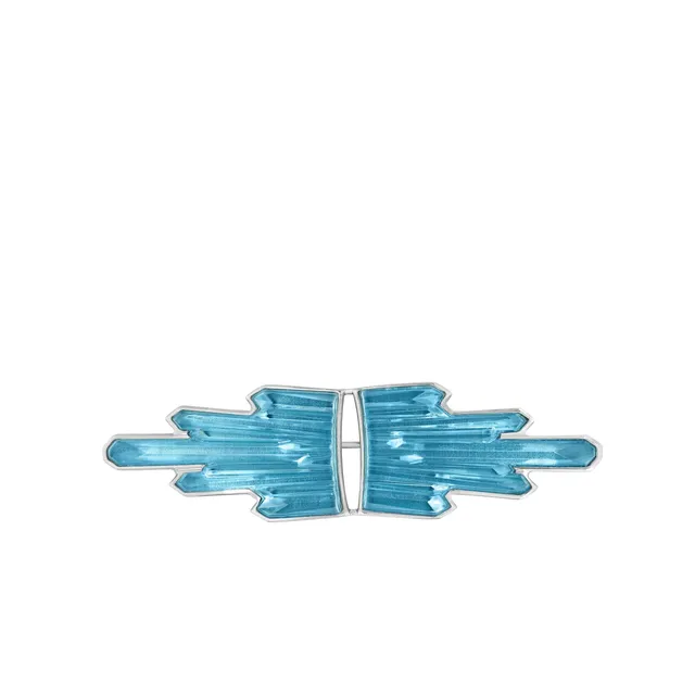 Lalique Terramineral Brooch spilla cristallo blu Persépolis