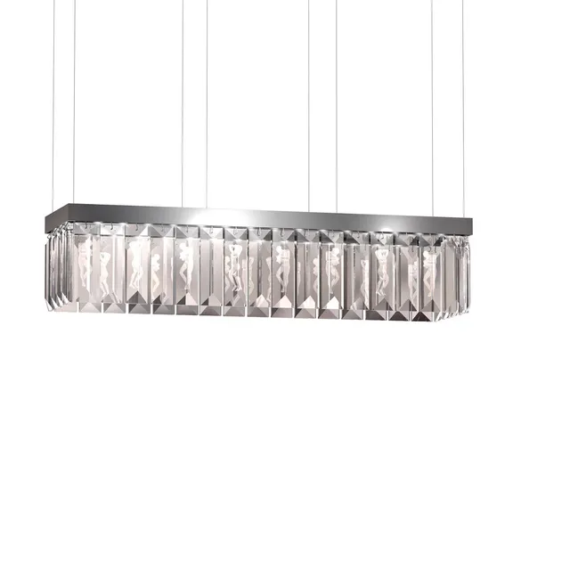 Lalique Serene 40 Prismi Lampadario Rettangolare Cristallo