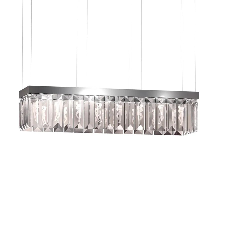 Lalique Serene 40 Prismi Lampadario Rettangolare Cristallo