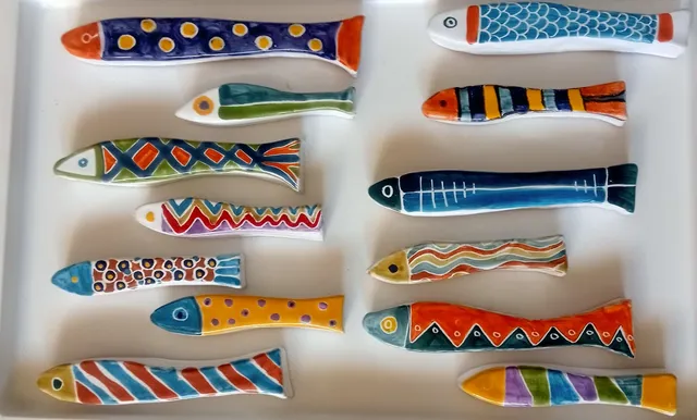 Raffaela Russo Bomboniere Pesciolini in ceramica da parete