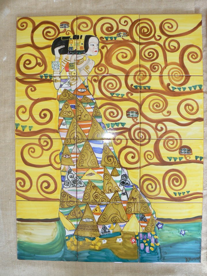 Raffaela Russo Klimt Mattonelle ceramica Klimt 05 piastrella oro
