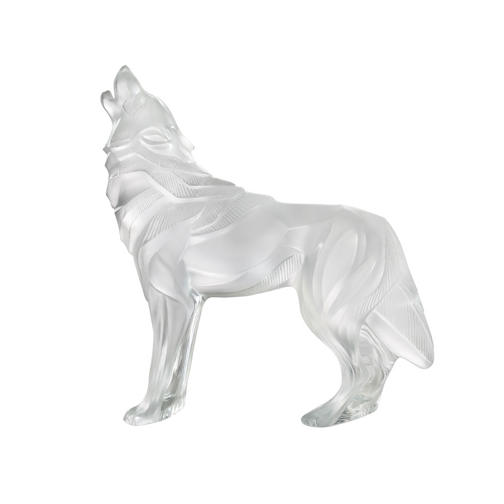 Lalique Wolf scultura in cristallo incolore One Size