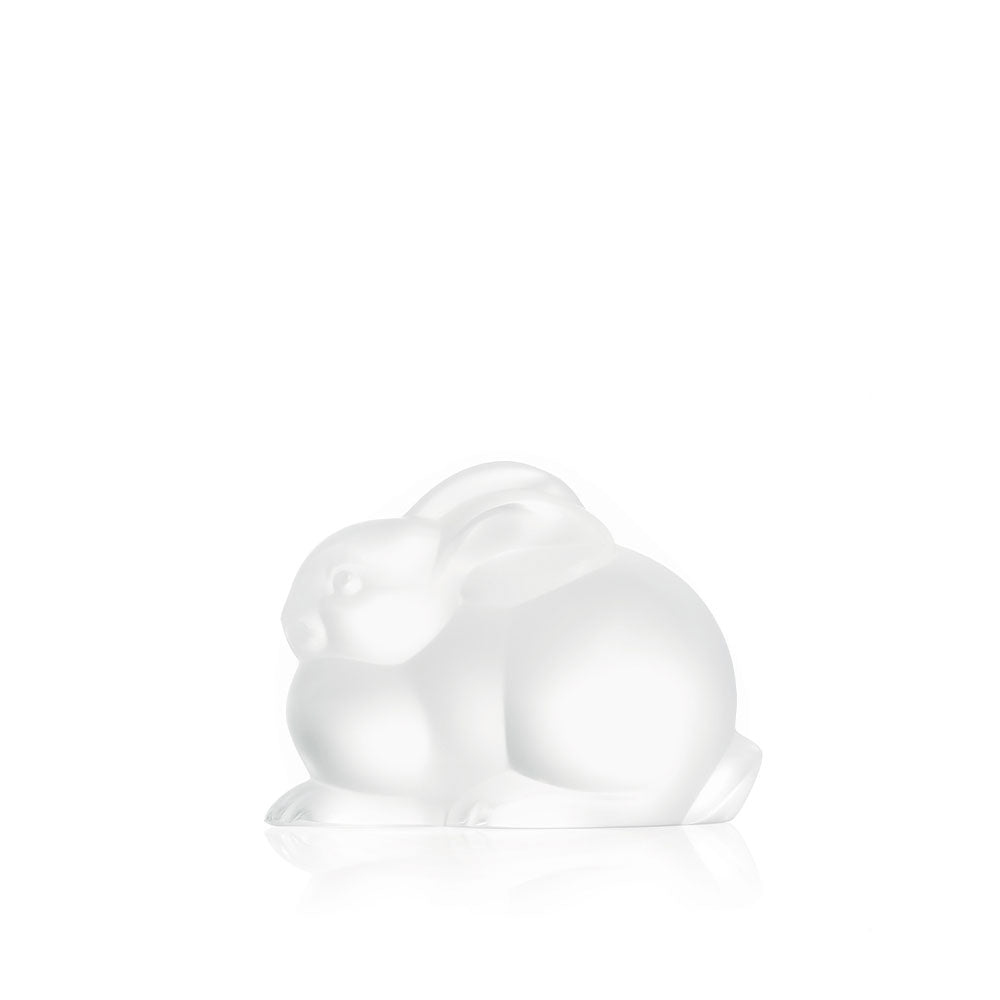 Lalique Resting Rabbit Scultura coniglio cristallo incolore