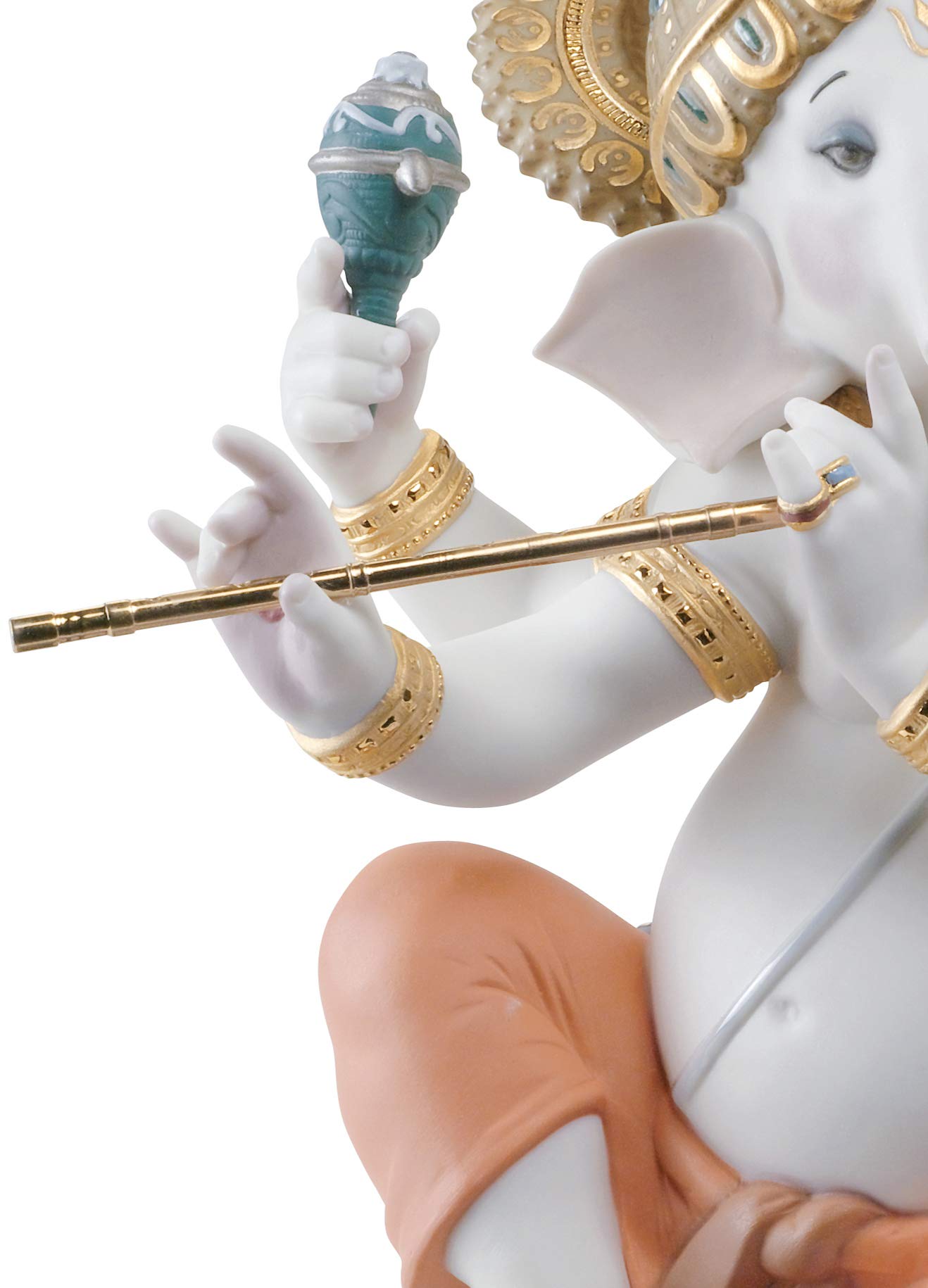 Lladró Alta Porcellana Ganesha con Bansuri statuetta edizione limitata