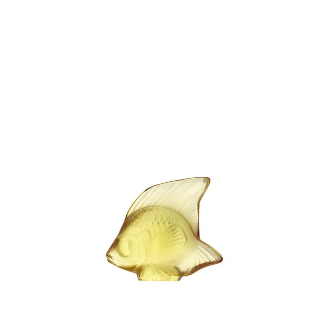 René Lalique Fish scultura oro pesce cristallo taglia S