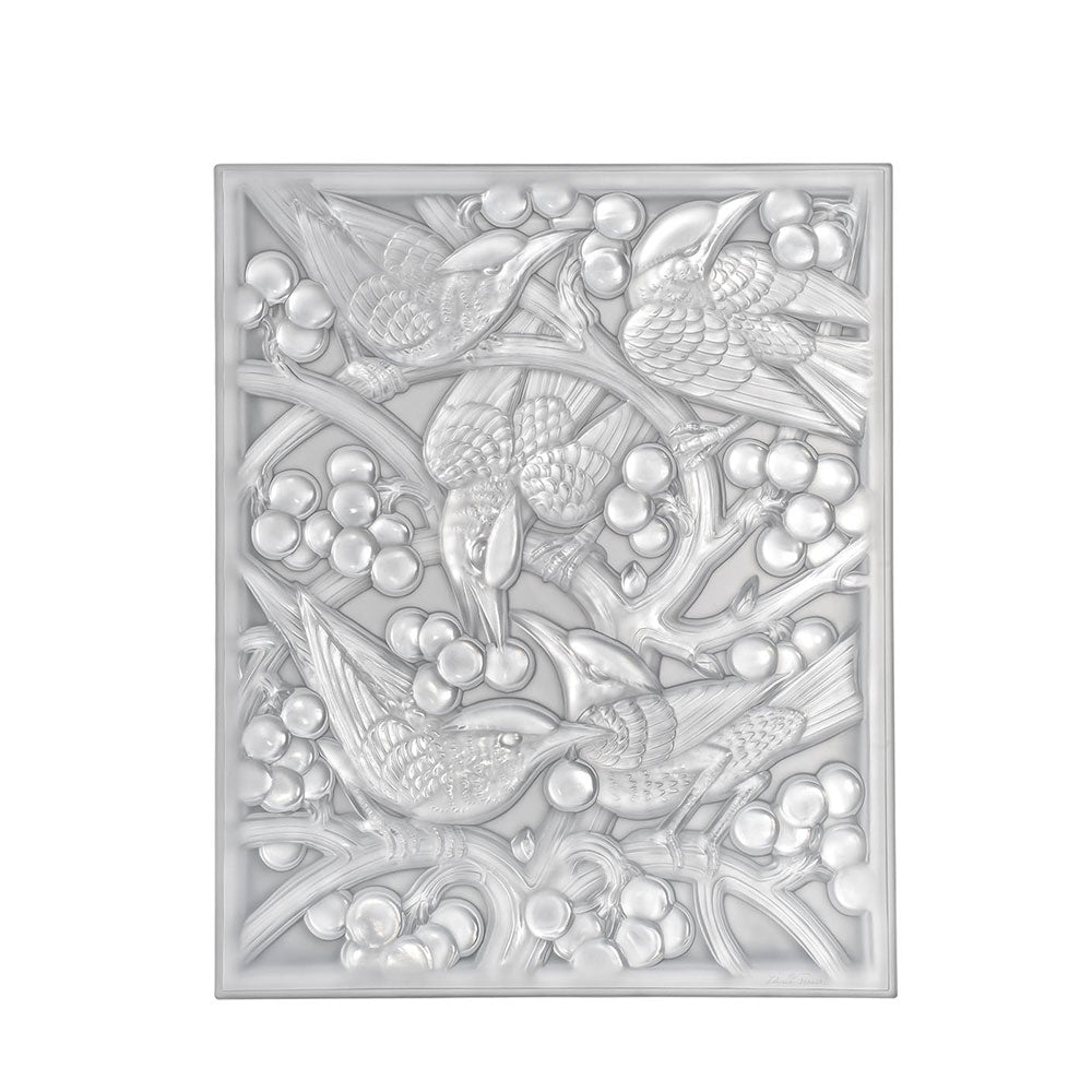 René Lalique Merles et Raisins Pannello Decorativo Cristallo