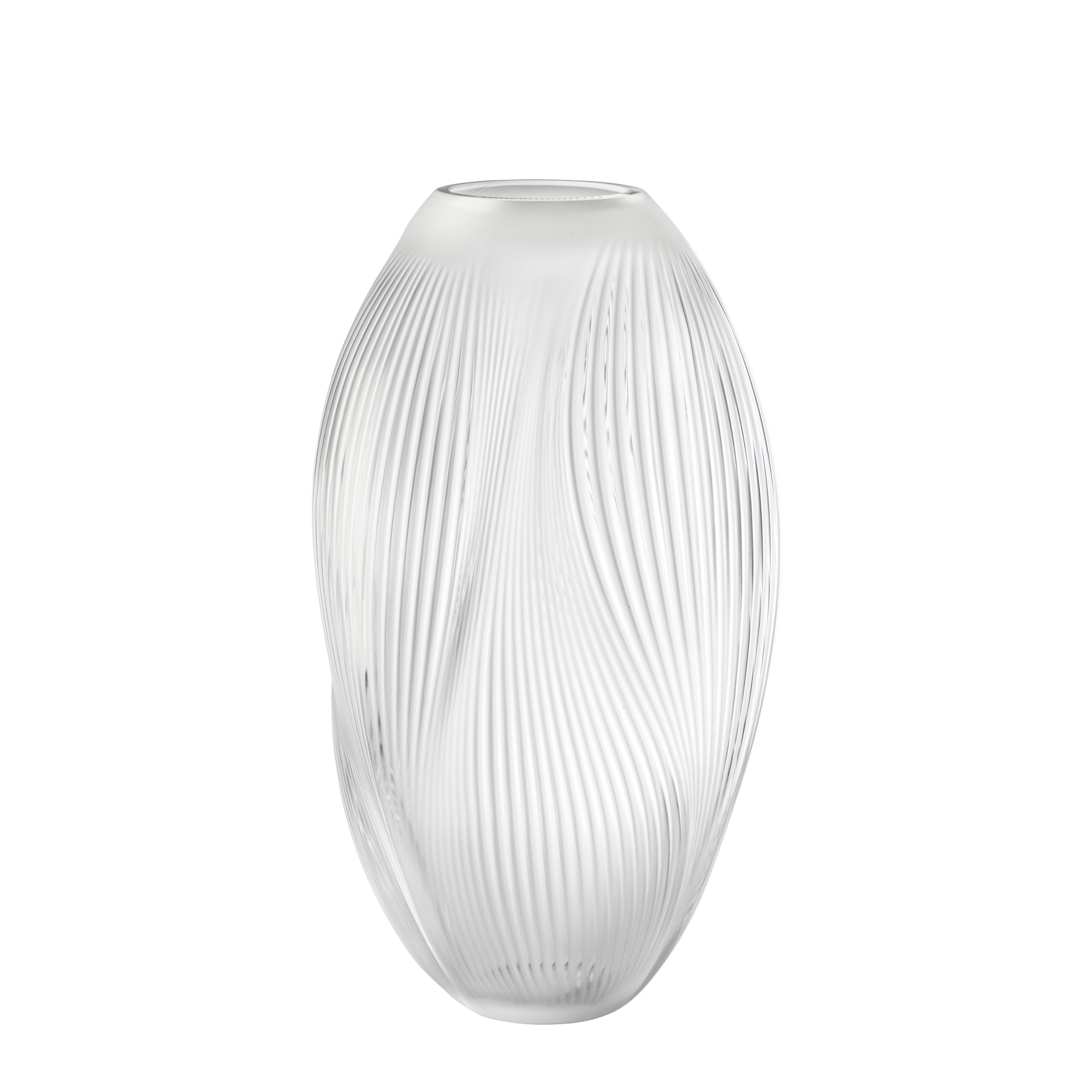 René Lalique Alizé vaso XXL in cristallo incolore