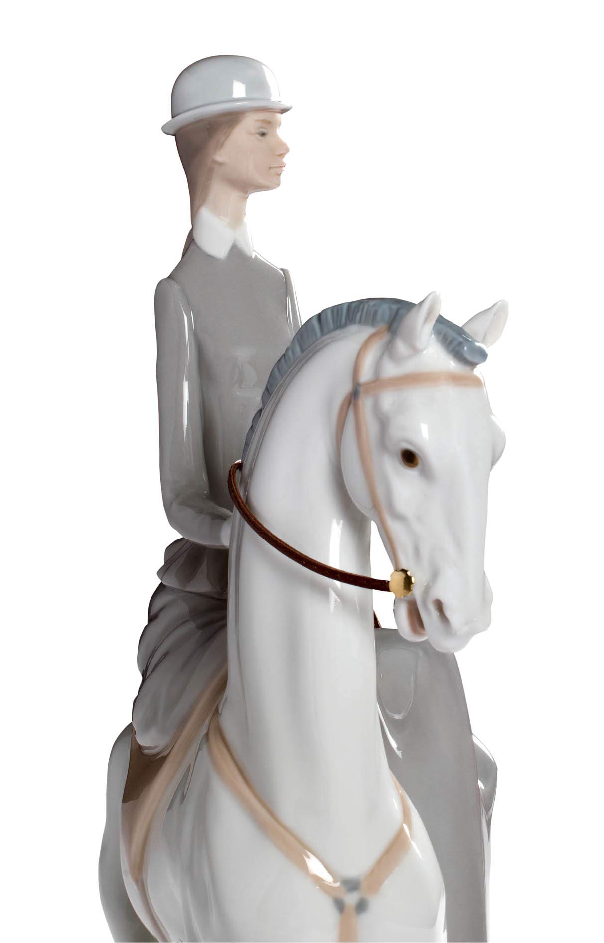 Lladró Amazzone Donna a Cavallo Porcellana da Collezione