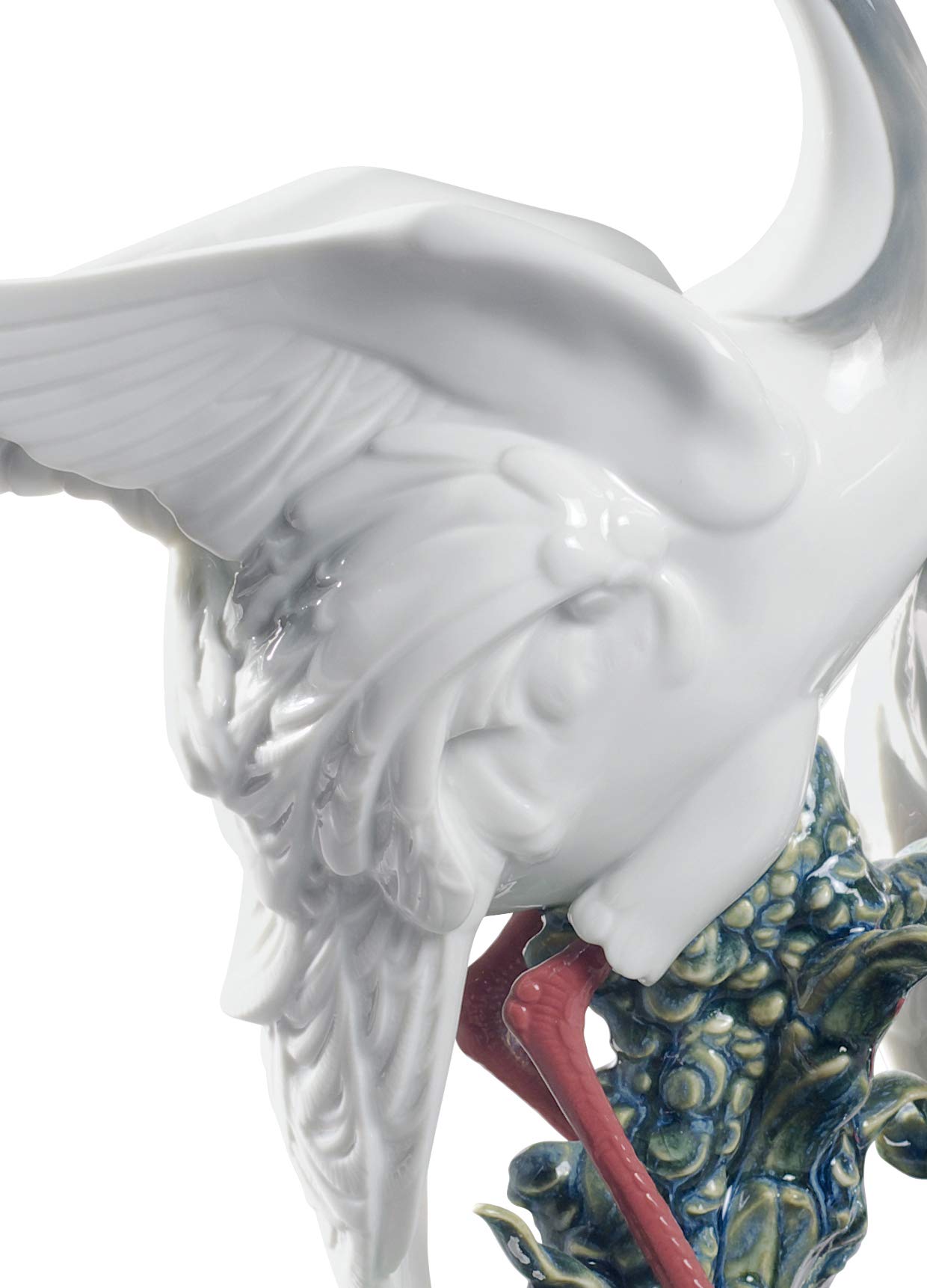 Lladró Alta Porcellana Scultura Coppia di gru porcellana