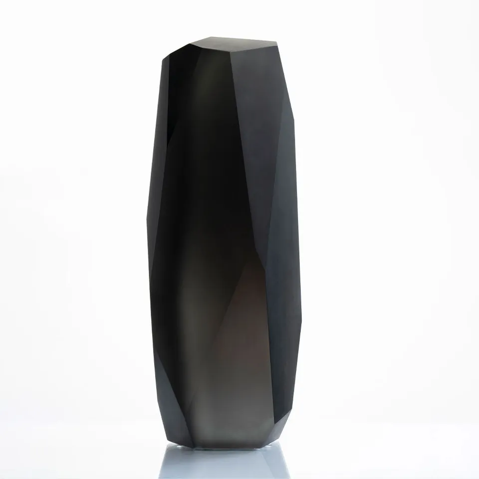 Lalique Rockstone 40 Arik Levy scultura cristallo grigio