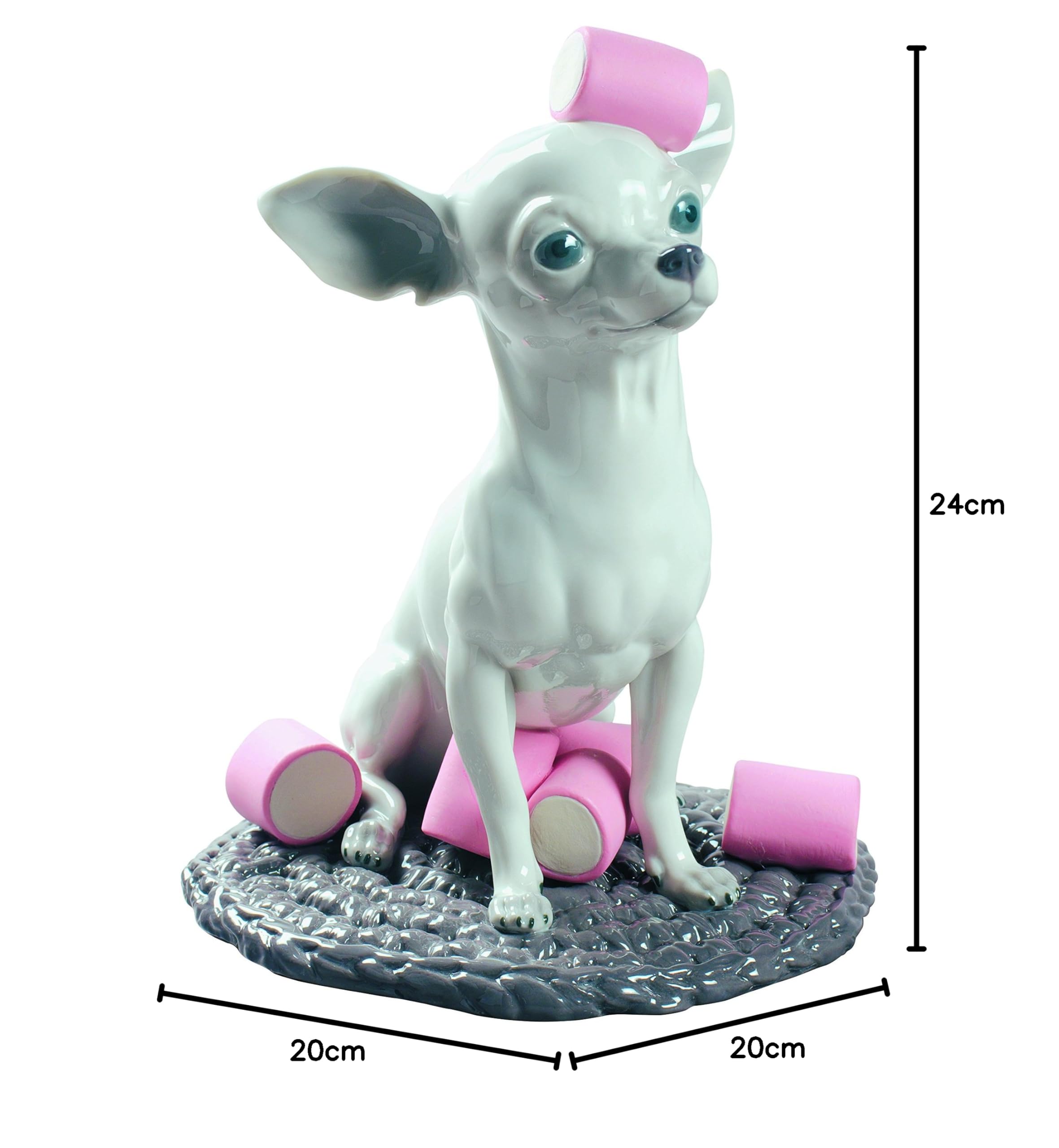 Lladró Chihuahua Marshmallows Figurina Cane Porcellana