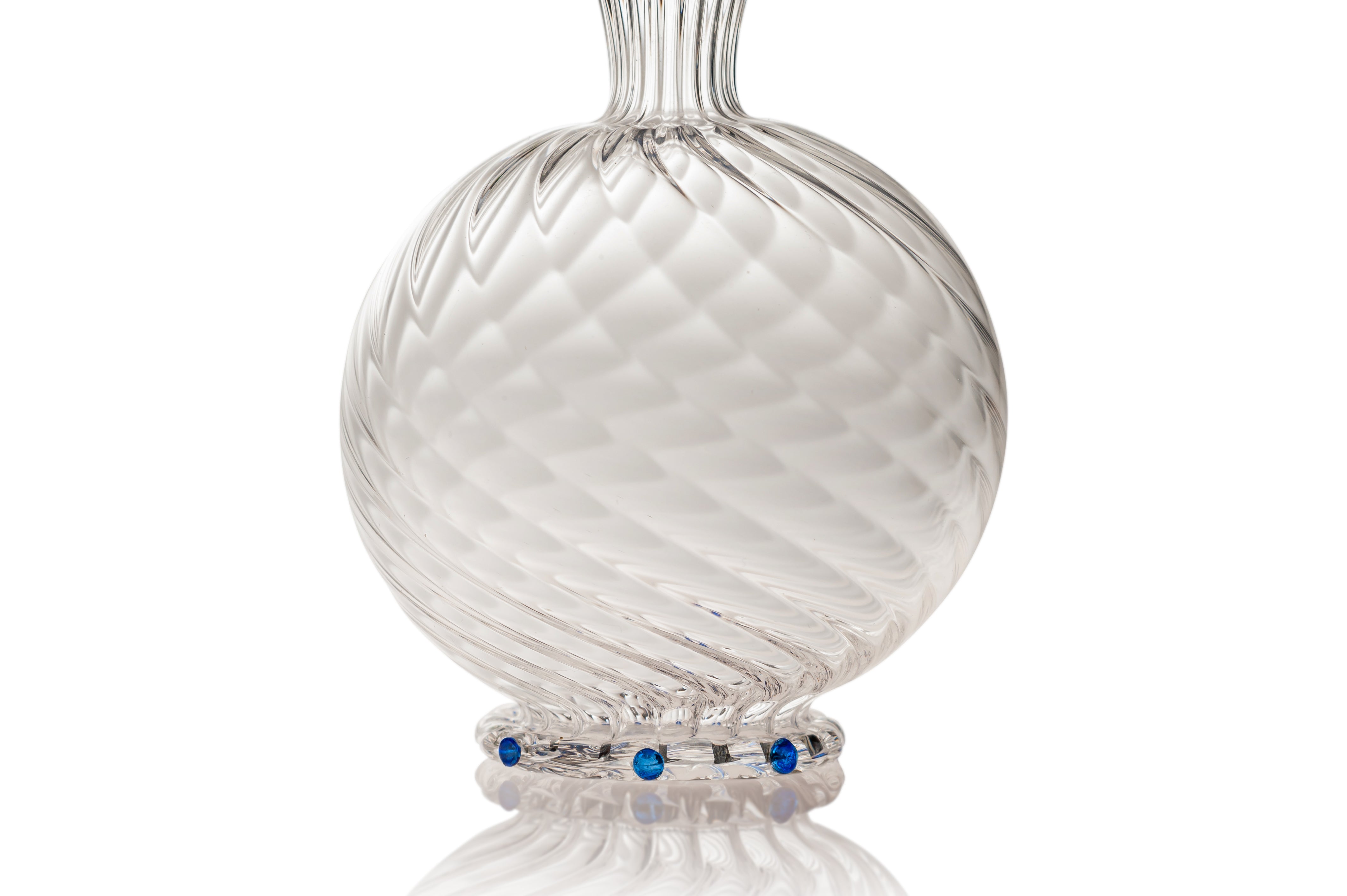 Vaporetto Cannaregio N°1 vaso vetro Murano rigadin 9,5 cm