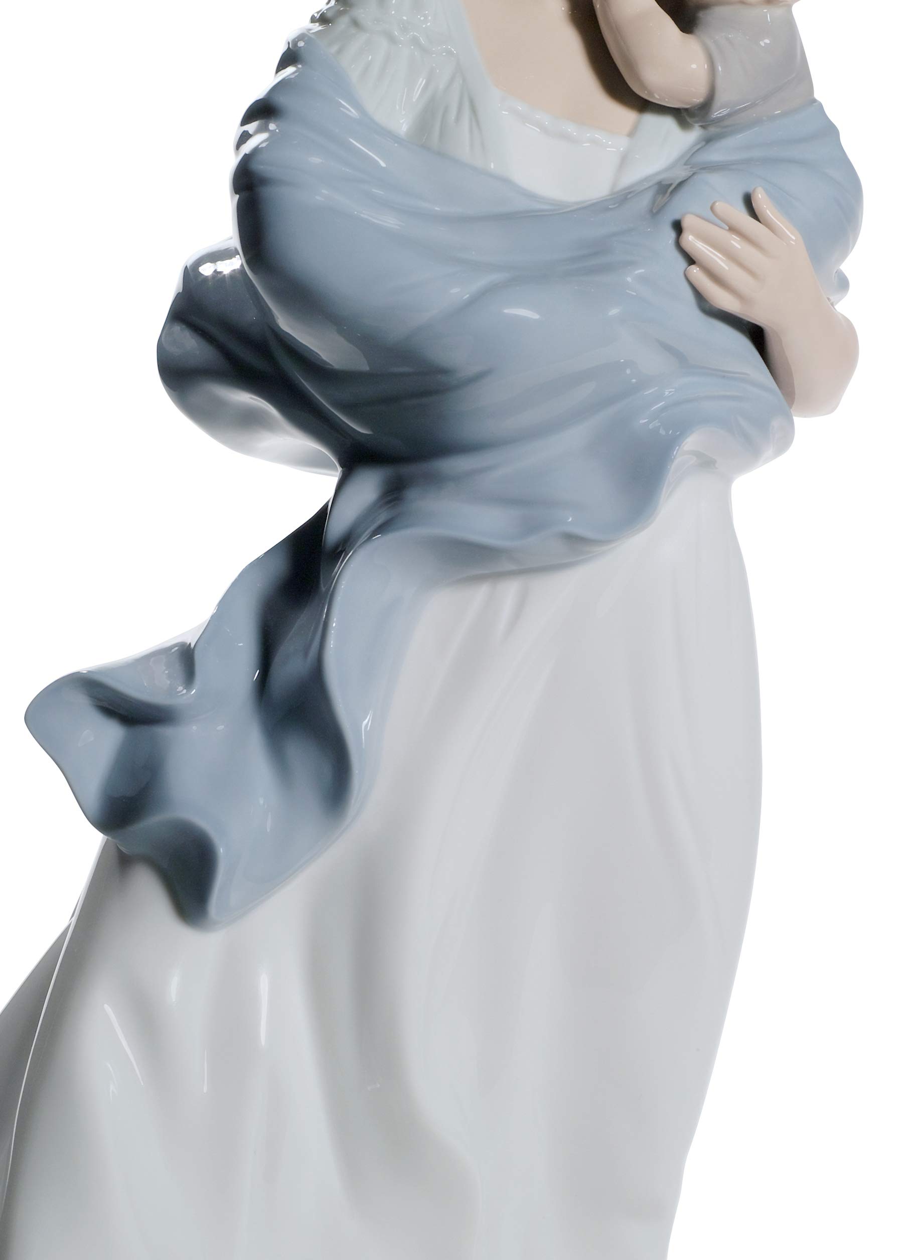Lladró Sculture Madre Tenero Abbraccio figurina madre e figlio bianco