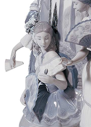 Lladró Accessori Vaso Damas Giardino porcellana grigio argentato