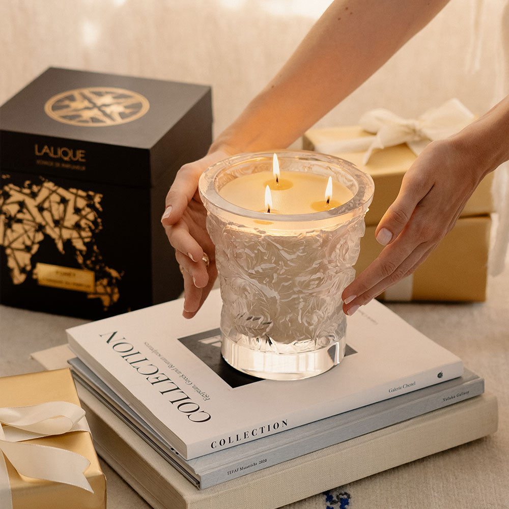 Lalique Forêt Candela Profumata Cristallo 750 g Legnosa