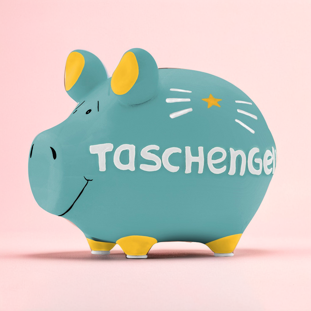 Sparschwein Kleinschweine Taschengeld salvadanaio piccolo verde ceramica