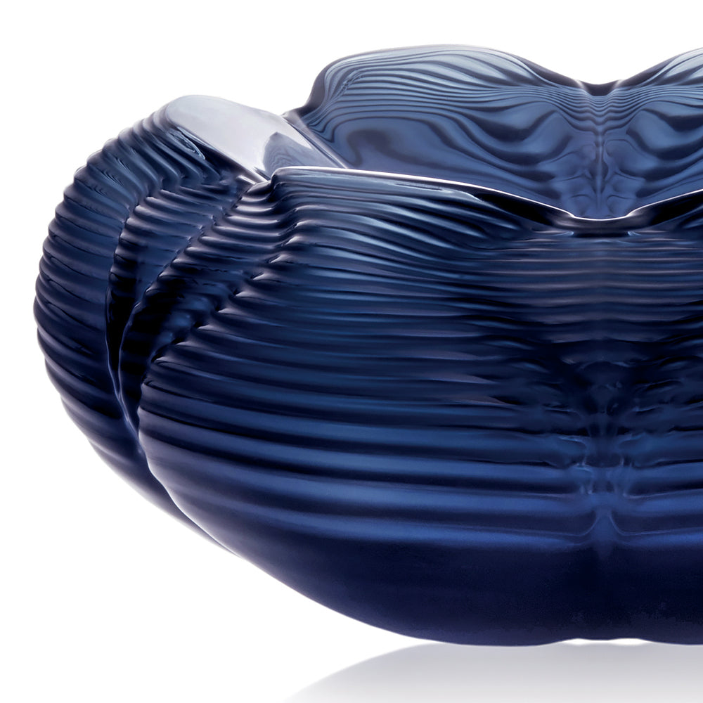 Lalique Art Fontana Coppa Cristallo Blu Notte Hadid