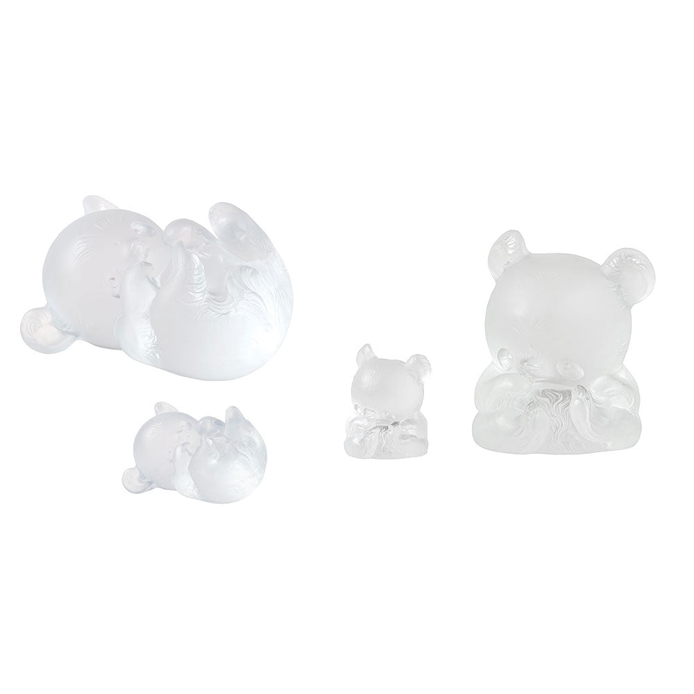Lalique Meng-Meng Han Meilin scultura panda cristallo taglia S