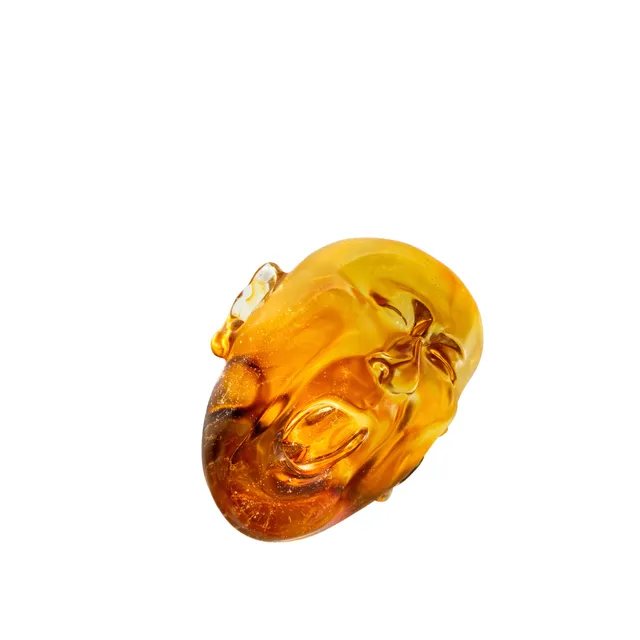 Lalique Art Yawning Man scultura ambra taglia L edizione limitata