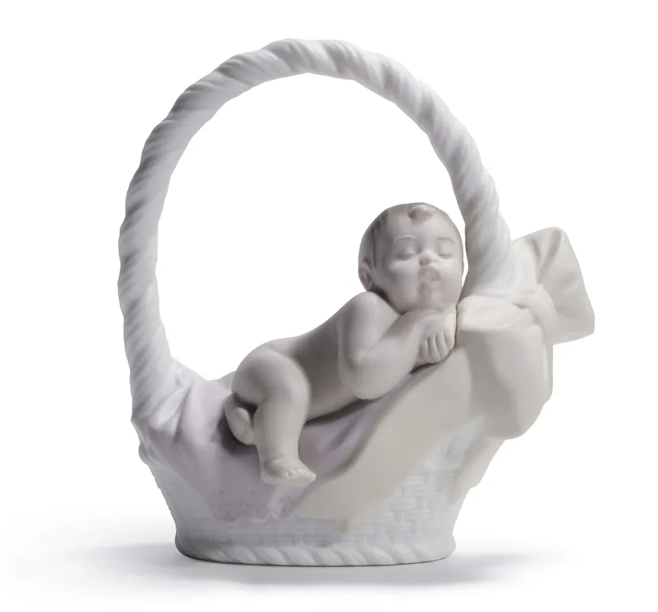 Lladró Neonata figurina bambino porcellana fatta a mano