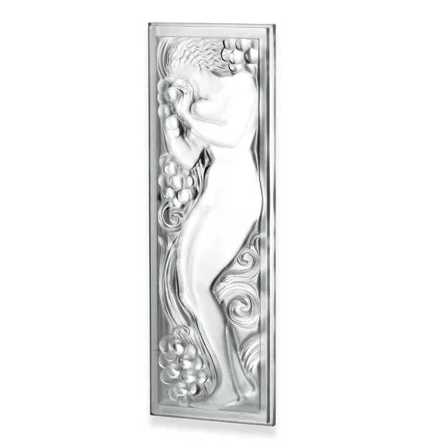 René Lalique Pannello Figurine et Raisins Cristallo Incolore