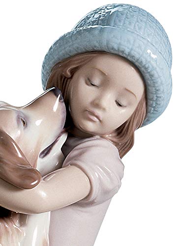 Lladró Sculture Benvenuto statuetta porcellana ragazza cane