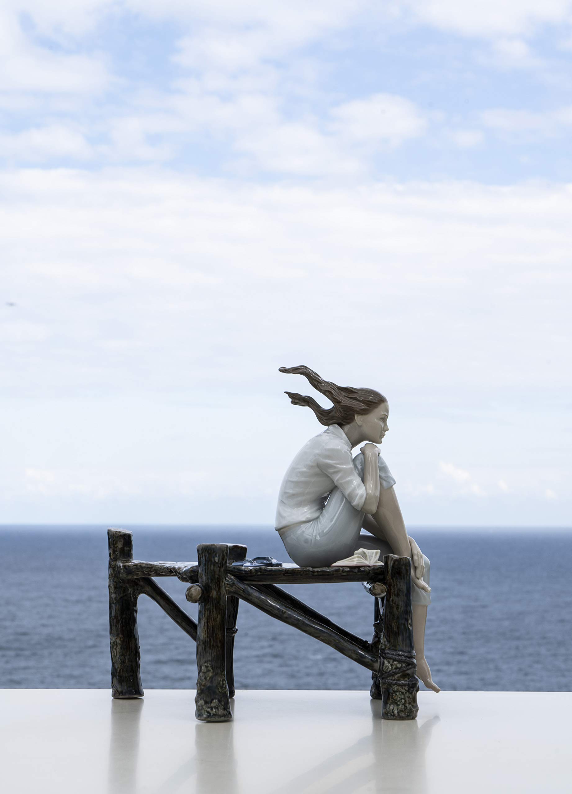 Lladró Sculture Donna Tramonto al Molo statua porcellana