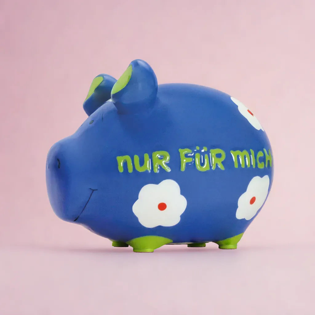Sparschwein Company Kleinschweine Nur für mich salvadanaio fiori blu