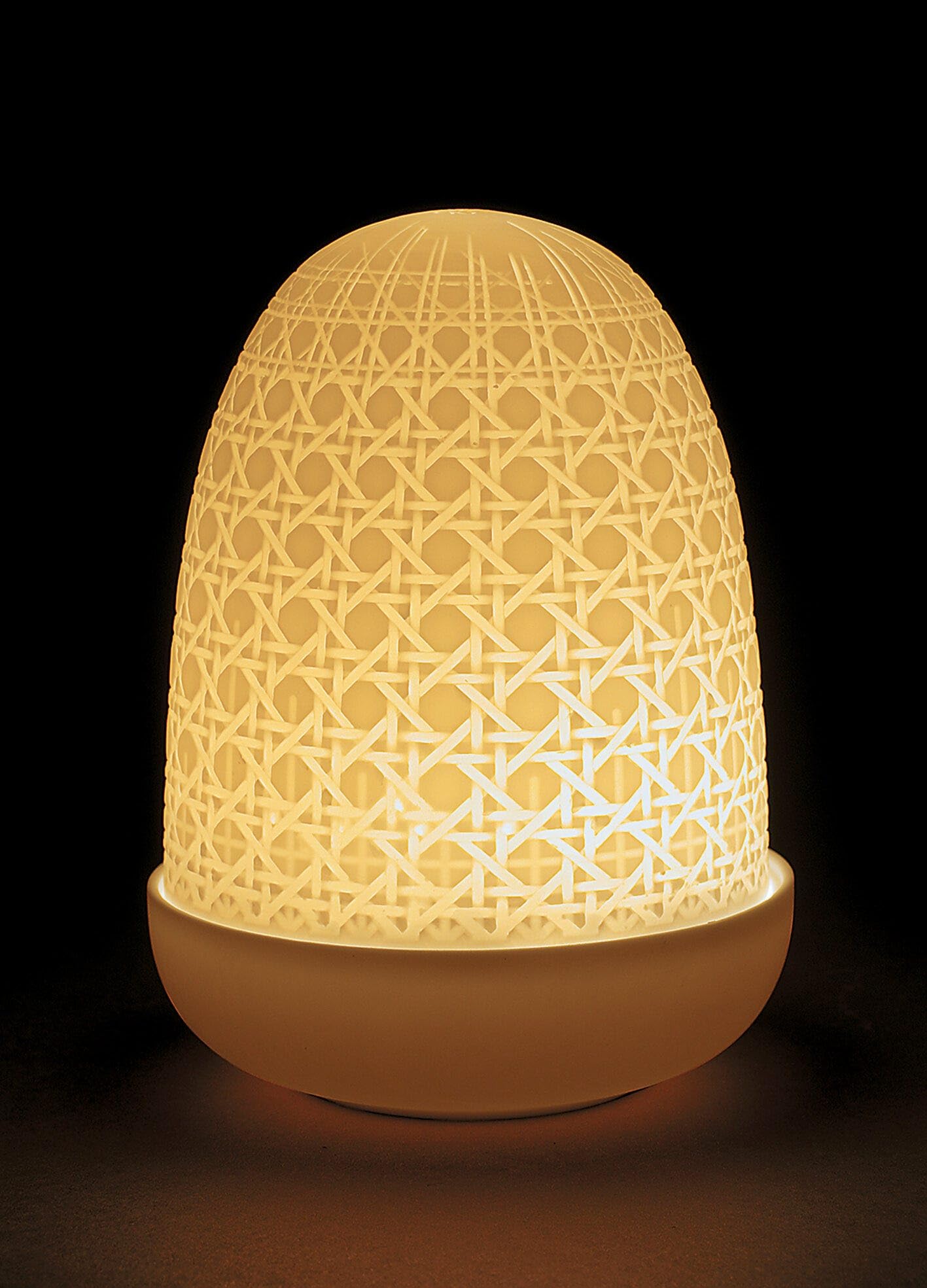 Lladró Wicker Dome 1023889 Lampada da Tavolo Cupola Bianca