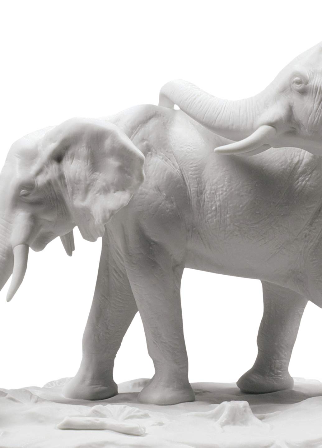 Lladró Alta Porcellana Seguiamo i Tuoi Passi scultura elefante