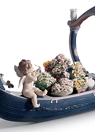 Lladró Gondola of Love scultura porcellana coppia in gondola
