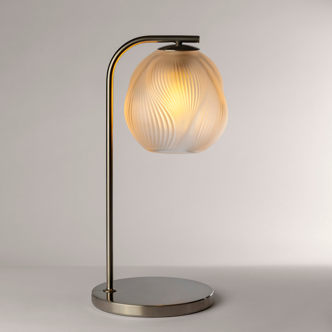 Lalique Alizé lampada da tavolo in cristallo nichel