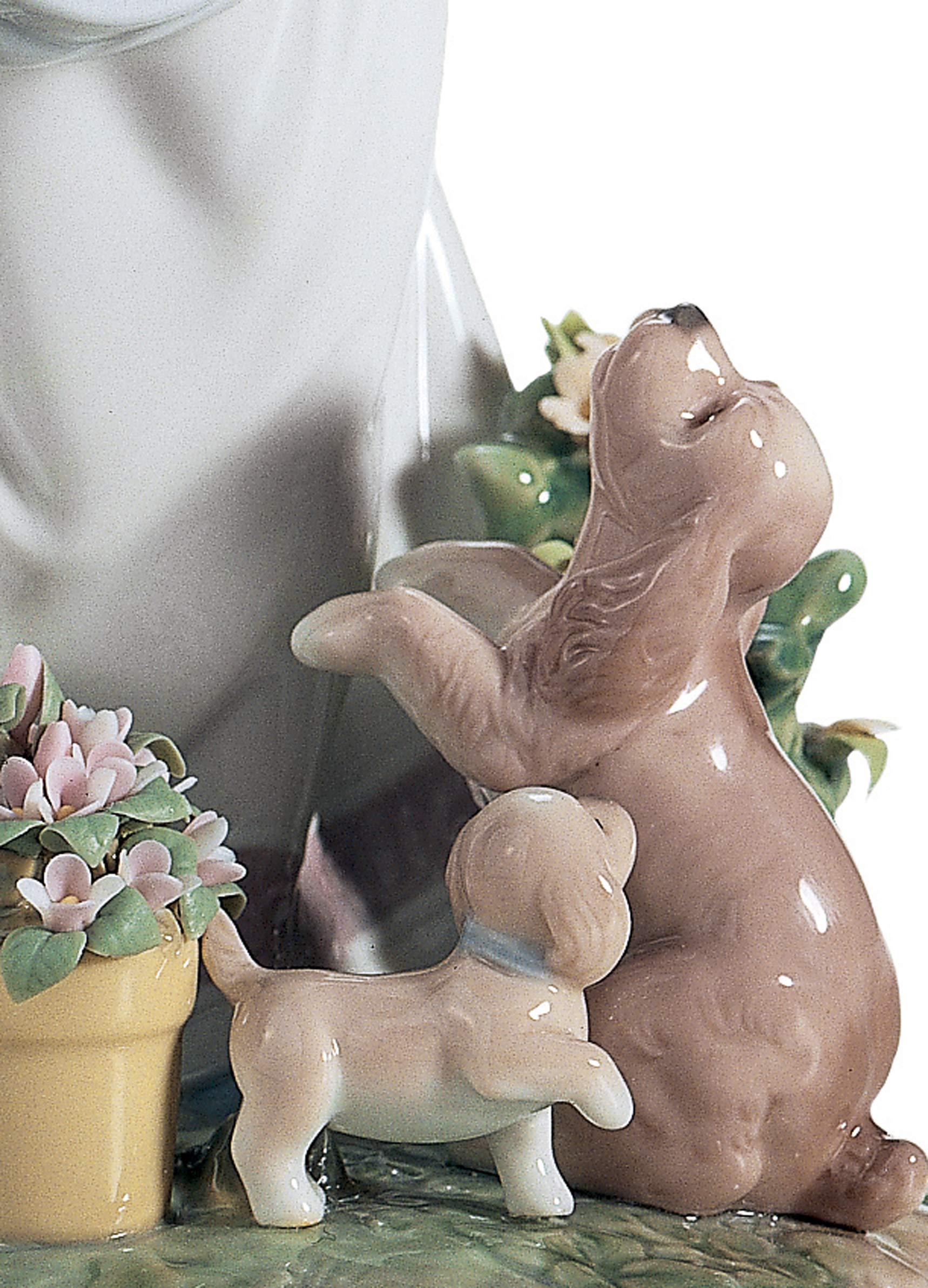 Lladró Sculture Coccole in Giardino figurina porcellana bimba fiori
