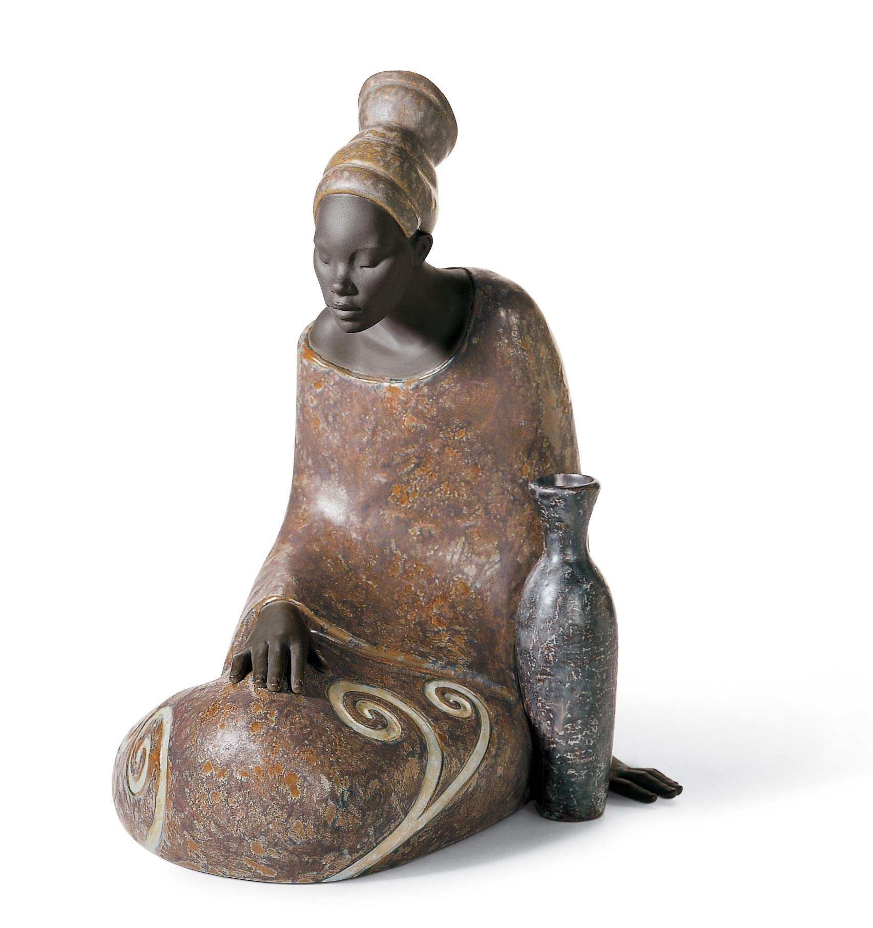 Lladró Sculture Donna Africana figurina gres opaco 26 cm