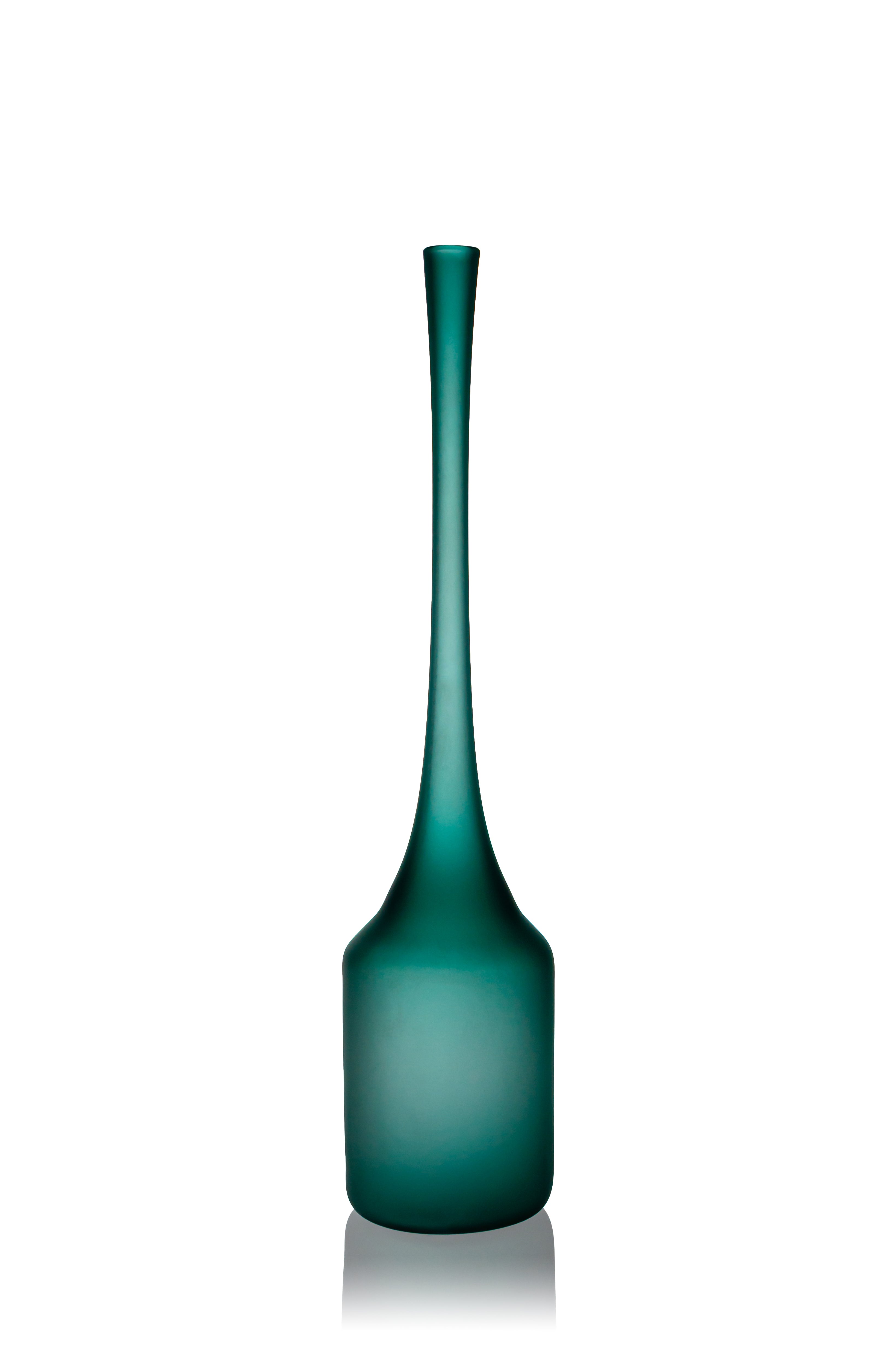 Vaporetto Essenza vaso vetro Murano arancione H 30 cm